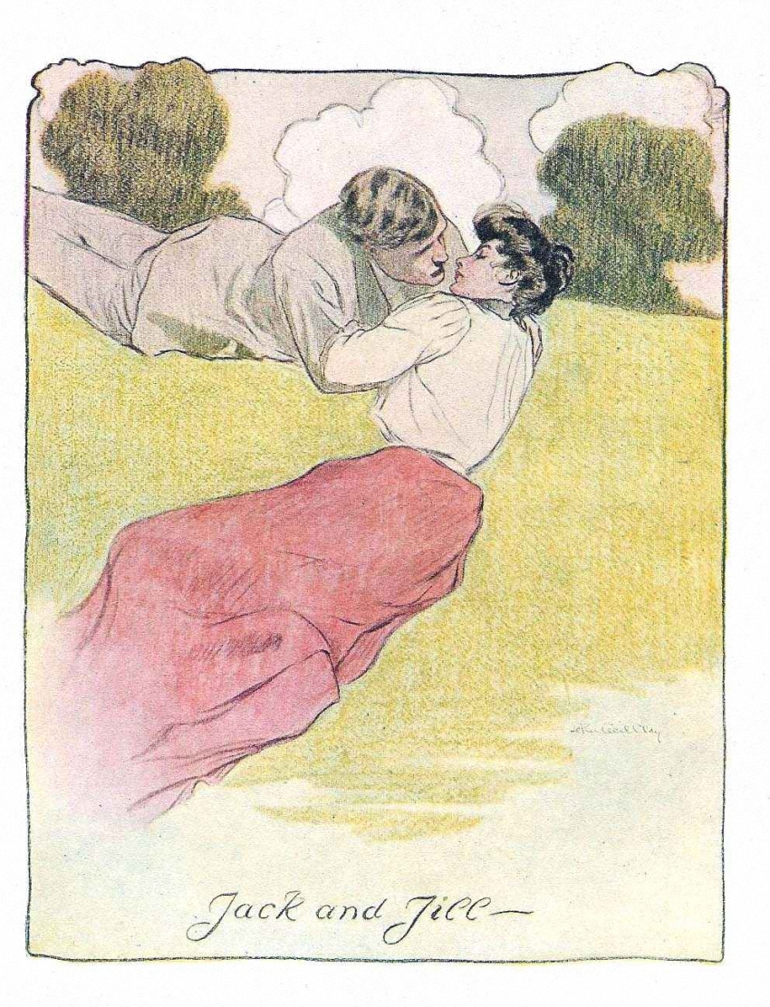 Jack And Jill, Illustration For The Lovers Mother Goose by John Cecil Clay, 1905